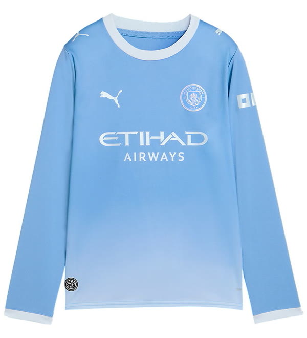 Puma Fodboldtrøje - Manchester City Home - Team Light Blue/Icy B — produktfoto fra kids-world.dk