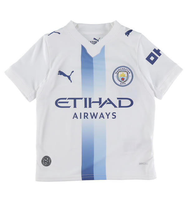 Puma Fodboldtrøje - Manchester City 26/27 3. Sæt - Hvid/Blazing — produktfoto fra kids-world.dk