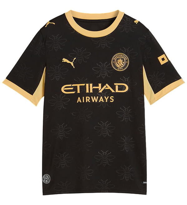 Puma Fodboldtrøje - Manchester City Udebane 26/27 - Sort/Flaxen — produktfoto fra kids-world.dk