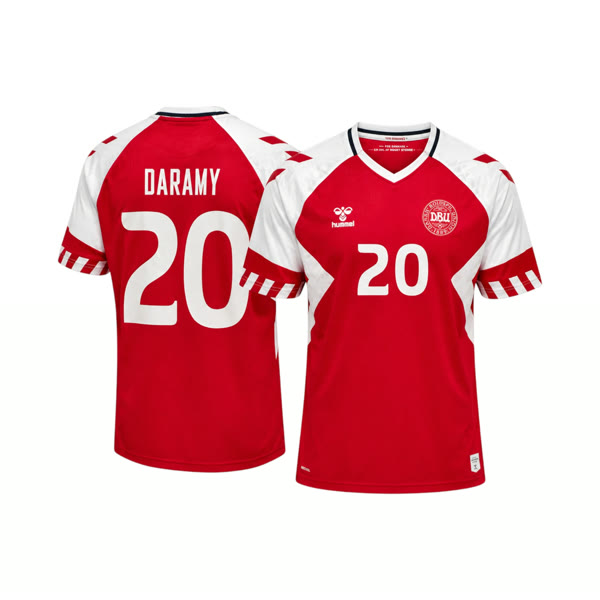 Danmark Hjemmebanetrøje 2023 - Daramy 20 (XL) — produktfoto fra Retrotrøjer.dk