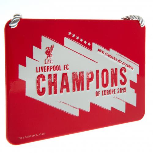 Liverpool FC Champions Of Europe skilt — produktfoto fra Fodboldgaver