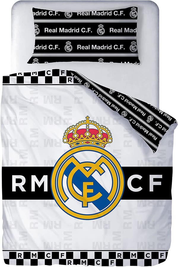 Real Madrid sengetøj  135x200 cm — produktfoto fra Fodboldgaver