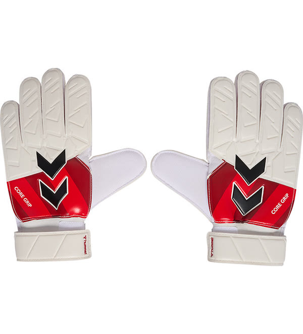 Hummel Målmandshandsker - hmlGK Core Grip - Hvid m. Rød — produktfoto fra kids-world.dk