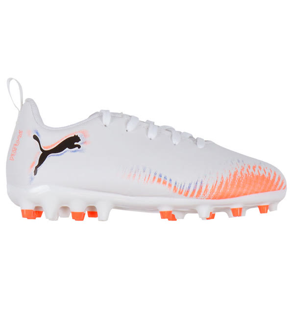Puma Fodboldstøvler - Future 8 Play MG Jr - Hvid/Puma Sort/Glowi — produktfoto fra kids-world.dk