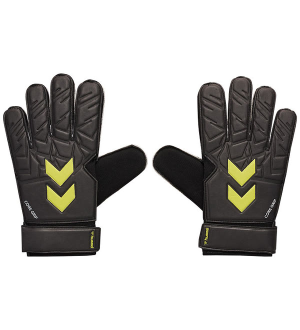 Hummel Målmandshandsker - hmlBlaze26 Core Grip - Sort/Gul — produktfoto fra kids-world.dk
